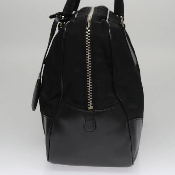 PRADA Shoulder Bag Nylon Leather Black Silver Auth 109083 - Picture 5 of 16